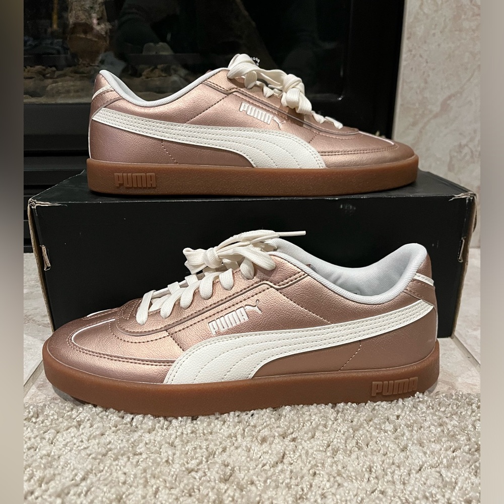 Puma Club Era II Sneaker - Women's Gold Metallic Sneakers 🔥🔥NO BOX🔥🔥
